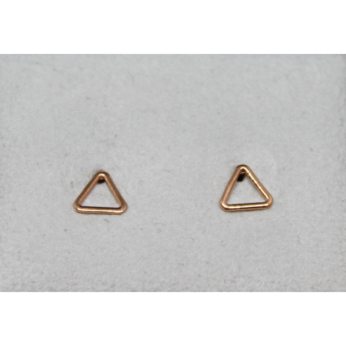ORECCHINI IN ORO ROSA 18KT - TRIANGOLO