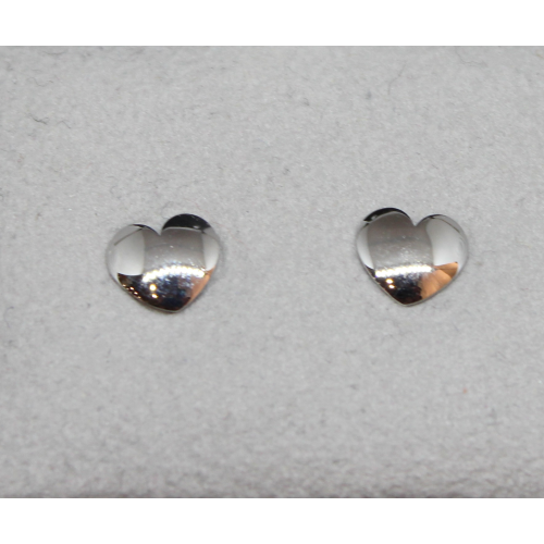 ORECCHINI IN ORO BIANCO 18KT  - CUORE 