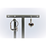 ORECCHINI IN ORO BIANCO 18KT -  MONACHELLA CUORE
