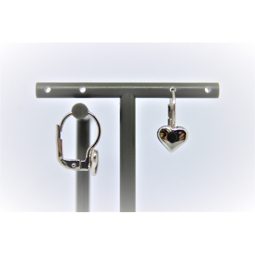 ORECCHINI IN ORO BIANCO 18KT -  MONACHELLA CUORE