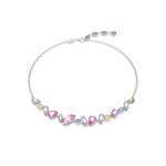 GEMA:NECKLACE MINI FRONTAL PINK/RHS