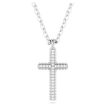 INSIGNE:PEND CROSS_FULL PAVE WHI/RHS