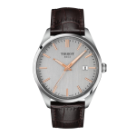 PR100/GR/Q/ACIER/CUIR BRUN/ARGENTE