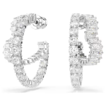 MATRIX:ORECCHINO A BUCO HEART HOOP WHITE