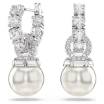 MATRIX:ORECCHINO A BUCO PEARL WHITE/RHS