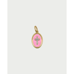 CN AG 925% MEDAGLIA CROCE PIETRE SMA ROSA