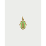 CN AG 925% MEDAGLIA MADONNA PIETRE SMA VERDE