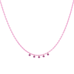 GR AG 925% 5 ZIRCONI VERNICE ROSA