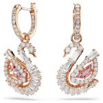 SWAN:ORECCHINO A BUCO PINK PIN/ROS