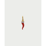 CN AG 925% CORNETTO SMALTO ROSSO