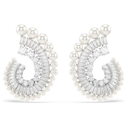 SS25 CAPSULE:ORECCHINO A BUCO PRL WHI/RH