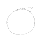 BRACCIALE IN ORO BIANCO 18KT CON ZIRCONI CM 16/18