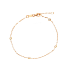 BRACCIALE IN ORO ROSA 18KT CON ZIRCONI CM 16/18