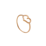 ANELLO IN ORO ROSA 18KT -  CUORE PICCOLO APERTO