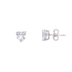 ORECCHINI IN ORO 18KT ZIRCONI PUNTO LUCE CUORE