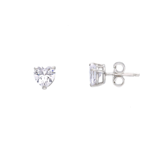 ORECCHINI IN ORO 18KT ZIRCONI PUNTO LUCE CUORE
