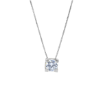 COLLANA IN ORO 18KT BIANCO PUNTO LUCE OVER CON ZIRCONE