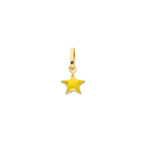CIONDOLO IN ORO GIALLO STELLA SMALTO