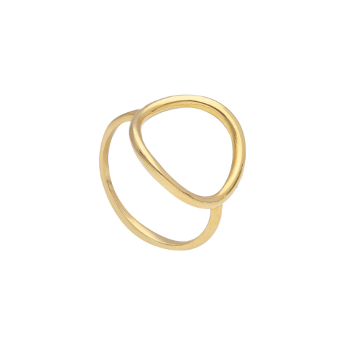 ANELLO IN ORO GIALLO 18KT -  CERCHIO MINIMAL APERTO