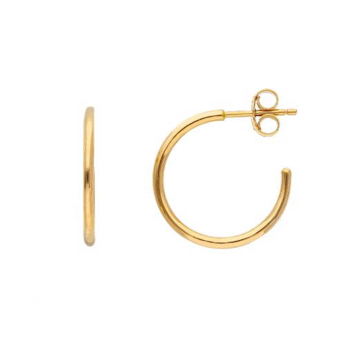 ORECCHINI IN ORO GIALLO 18KT - CERCHIO CON CHIUSURA FARFALLA 1.8