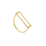 ANELLO IN ORO GIALLO 18KT - RETTANGOLARE APERTO