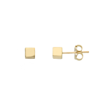 ORECCHINI IN ORO GIALLO 18KT - A FORMA DI CUBO
