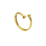 ANELLO IN ORO GIALLO 18KT -  MODERNO CON FINALI ESAGONALI