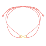 Bracciale corda con dettaglio in oro 18KT Nero / Cuore