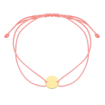 Bracciale corda con dettaglio in oro 18KT Rosa / Cerchio