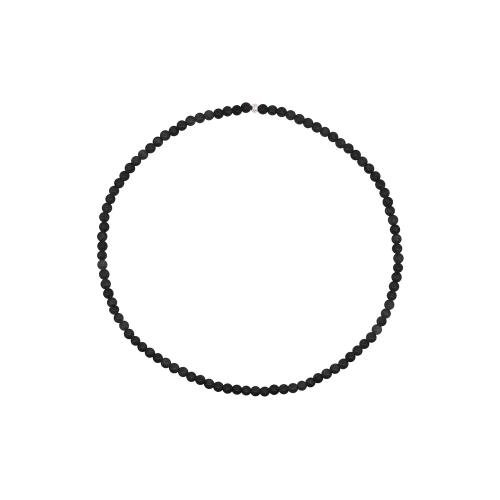 GIROCOLLO ELASTICO PALLINI AGATA NERO