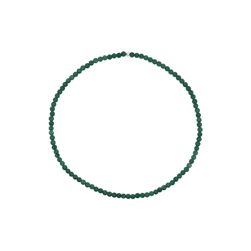 GIROCOLLO ELASTICO PALLINI GIADA VERDE SCURO