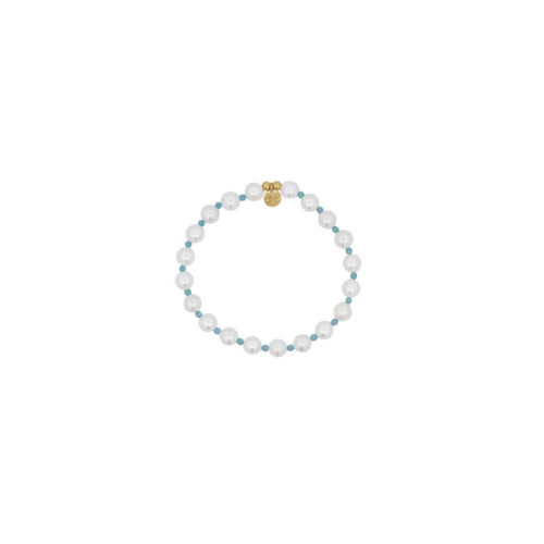 BRACCIALE PERLE E ZIRCONI MIKY AZZURRA