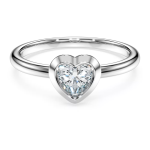 SCD :RING HEART 0.5CT AG925 52