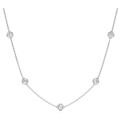 Collana Octagon Diamanti creati in laboratorio 0,7 ct tw, Forma rotonda, Argento sterling