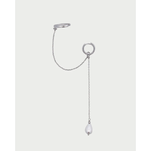 OR AG 925% MONO EARCUFF PEARL DROP