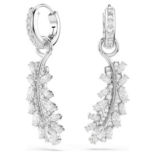 VIENNA:ORECCHINO A BUCO FEATHER WHI/RHS