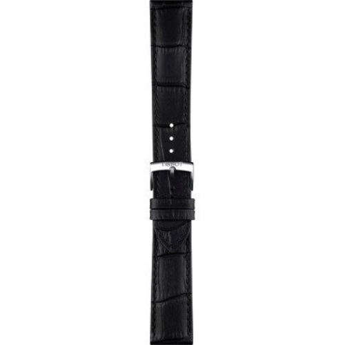 CINTURINO IN PELLE NERA 20/18 MM 