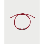 BRACCIALETTO TESS NODI E 6 RONDELLE ROSSO