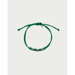 BRACCIALETTO TESS NODI E 6 RONDELLE VERDE