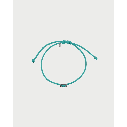 BRACCIALETTO TESS OVALE MAGLIA MARINA TURCHESE