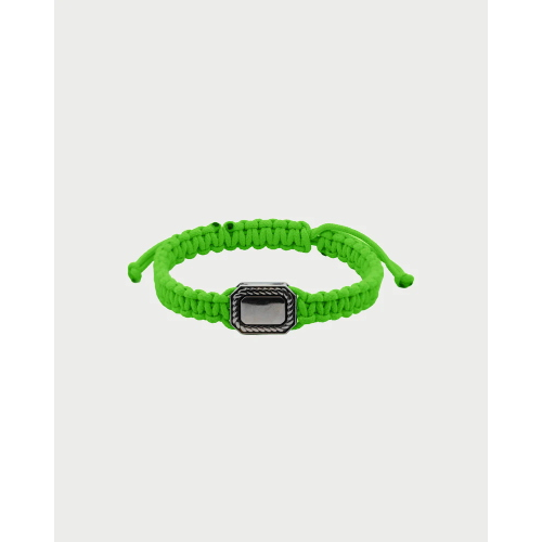 BRACCIALETTO TESSUTO LARGO VERDE FLUO