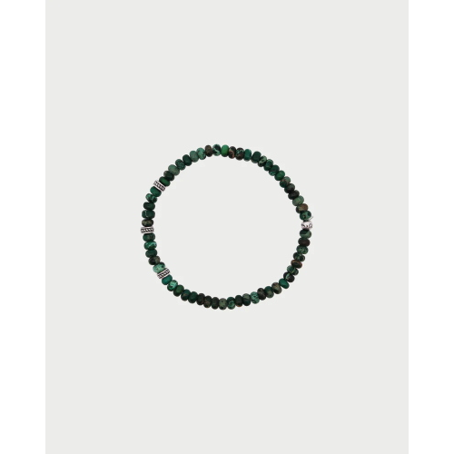 BRACCIALETTO ELASTICO PIETRE 3 RONDELLE VERDE