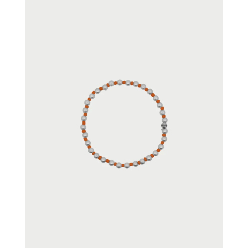 BRACCIALETTO ELASTICO PERLE ARANCIONE