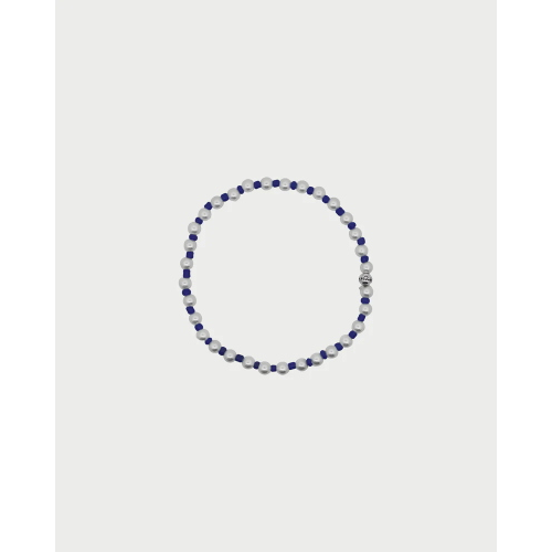 BRACCIALETTO ELASTICO PERLE BLU