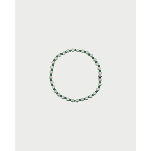 BRACCIALETTO ELASTICO PERLE VERDE