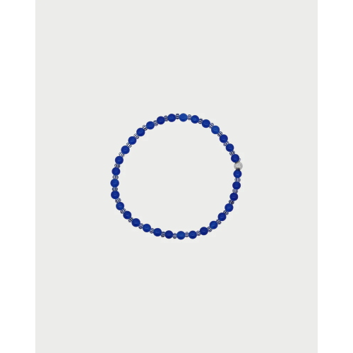 BRACCIALETTO ELASTICO SFERE MONOCOLORE BLU