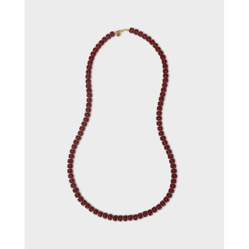 COLLANA CILINDRI BURGUNDY