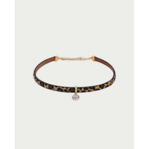 CHOKER LEOPARDO OVAL CUT