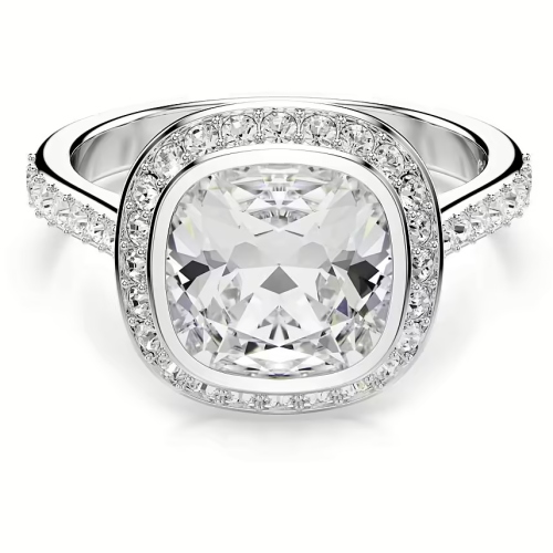 ANGELIC: UNA:ANELLO CUSHION HALO CRY/RHS 52