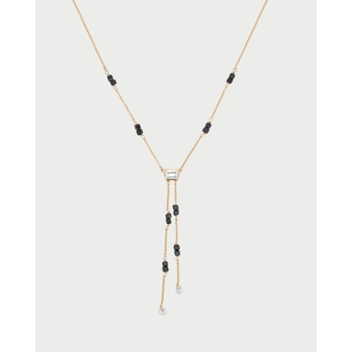 COLLANA AG 925% LARIAT DOUBLE EMERALD CUT